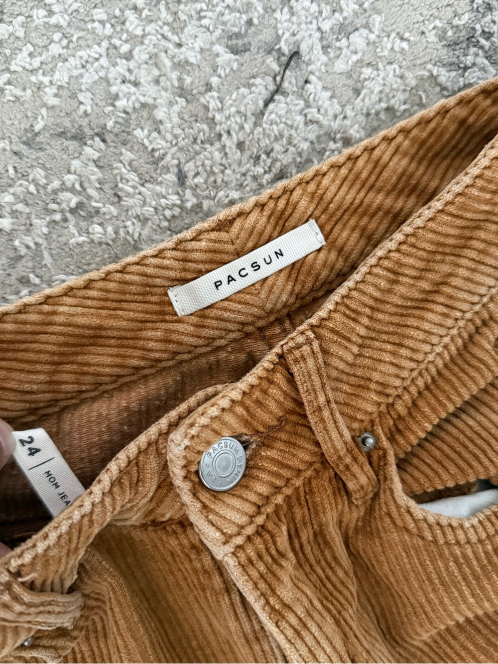 PacSun Corduroy High-Rise Pants in Caramel - Picture 3 of 4